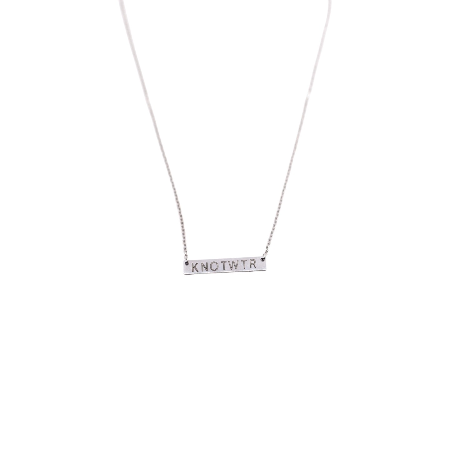 Women's Silver Thin Necklace KnotWtr