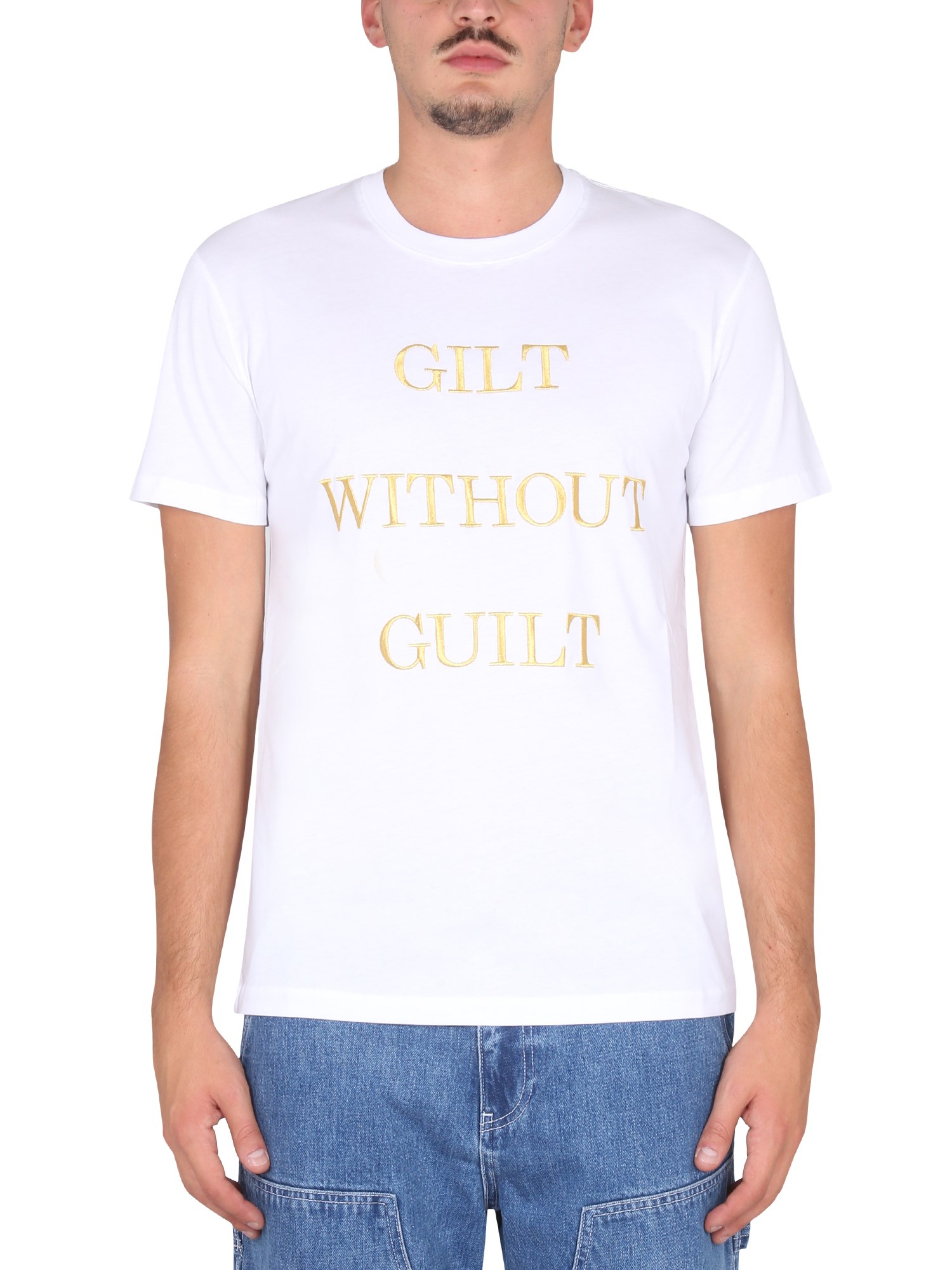 moschino "guilt without guilt" t-shirt