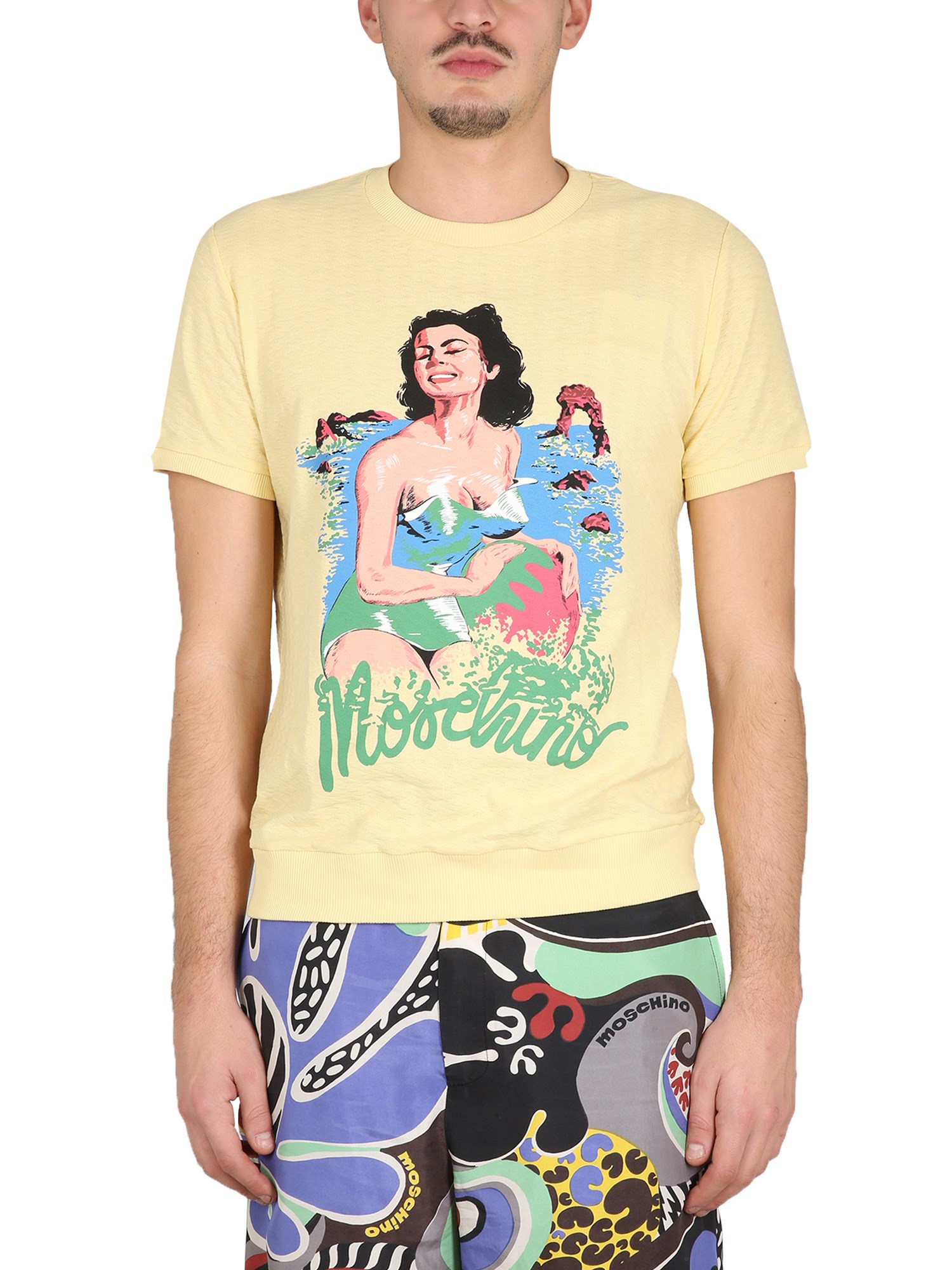 moschino hawaian t-shirt