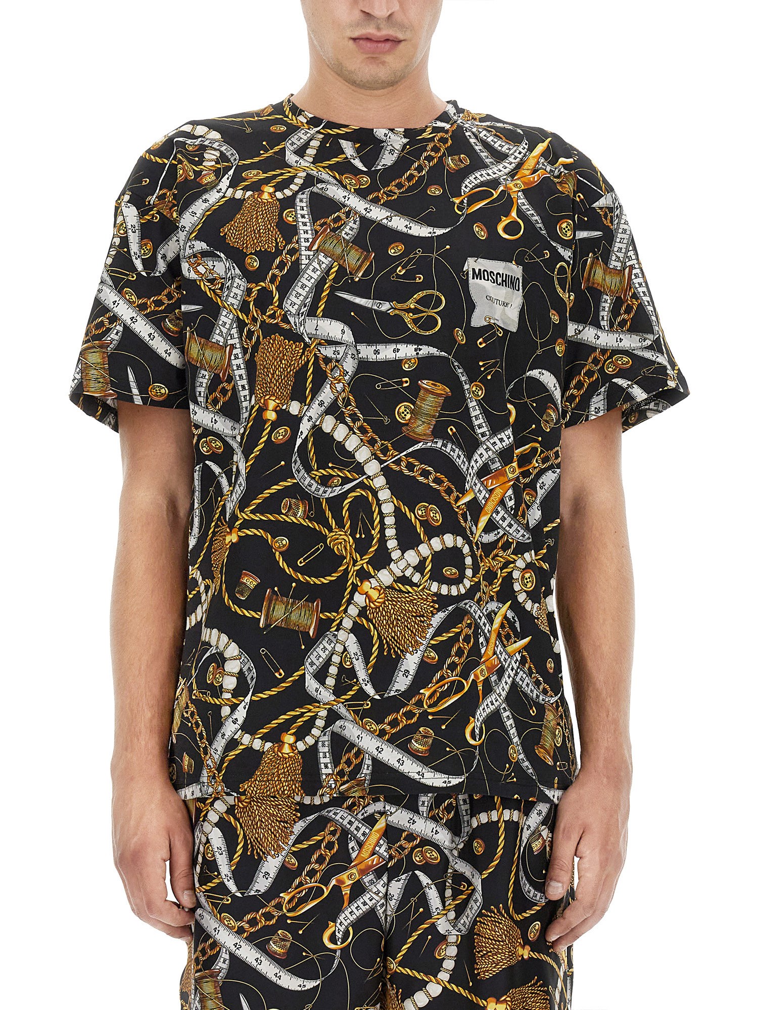 moschino t-shirt with all over print