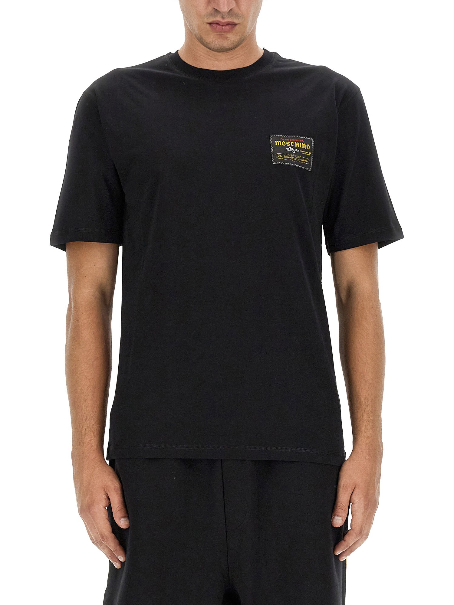 moschino t-shirt with logo patch
