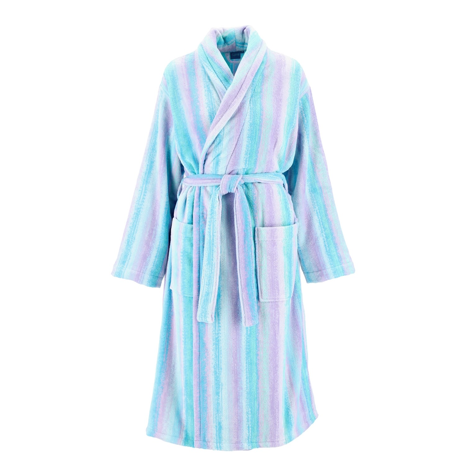 Blue Smoky Mountain Collar Bath Robe Medium Elaiva