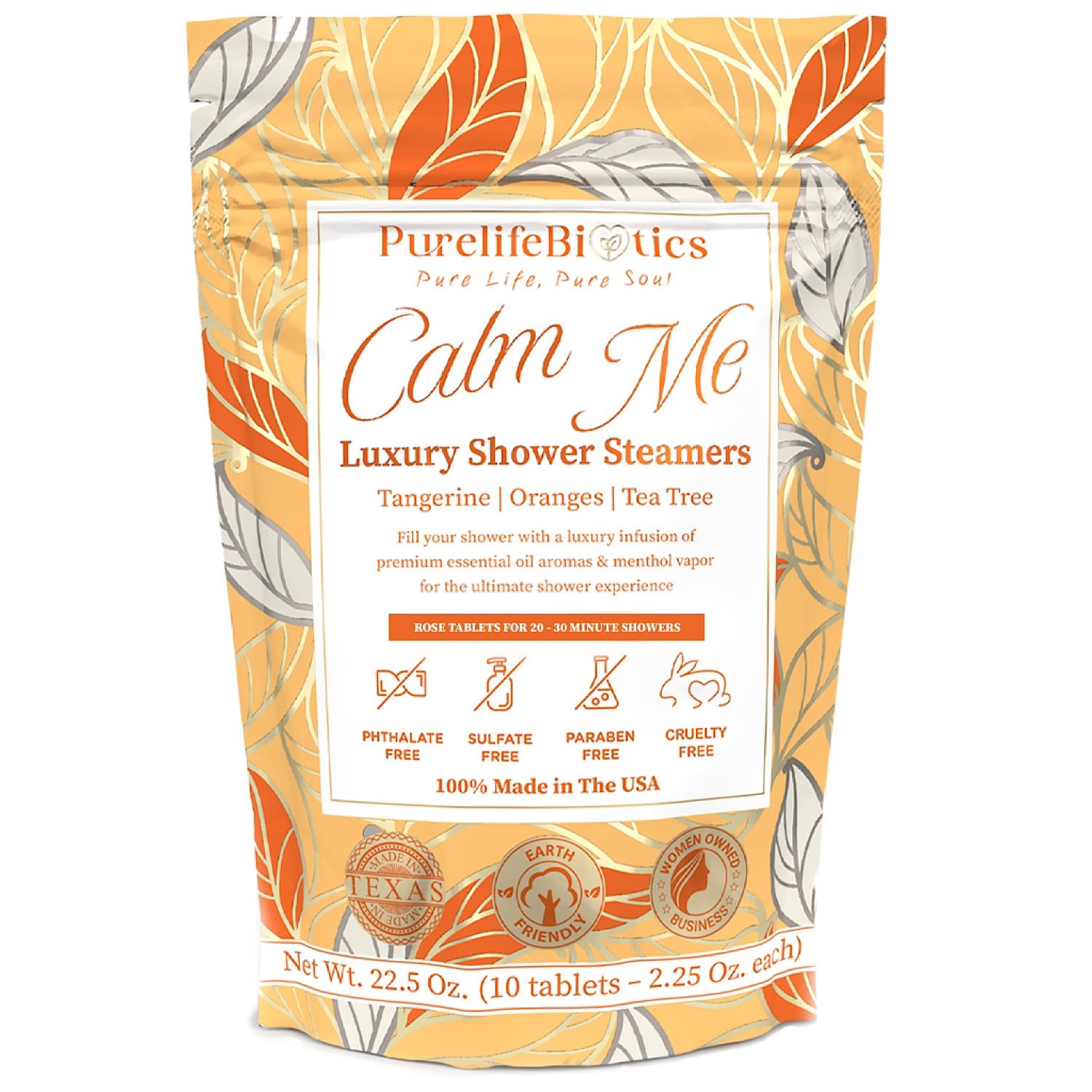Calm Me Shower Steamers - Rose Shaped One Size Purelifebiotics