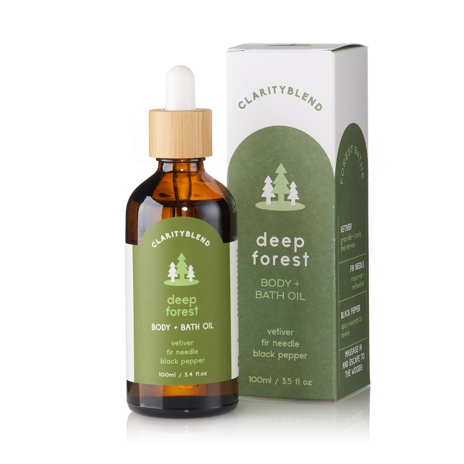 Deep Forest Body & Bath Oil Clarity Blend Aromatherapy