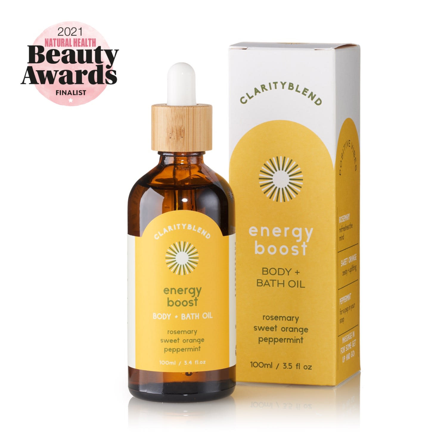Energy Boost Bath & Body Oil Clarity Blend Aromatherapy