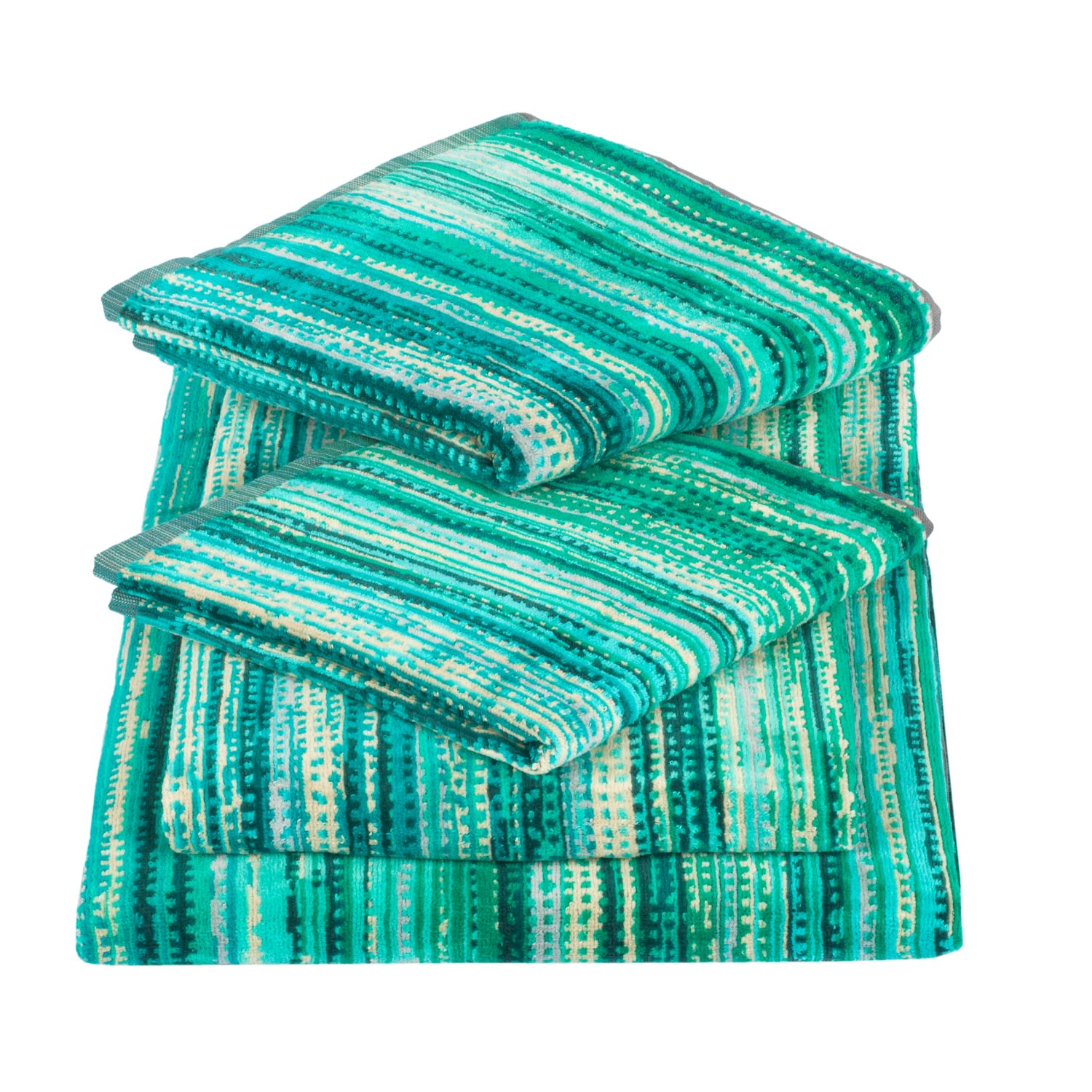 Green Grass Five Piece Bath Towel Set Elaiva