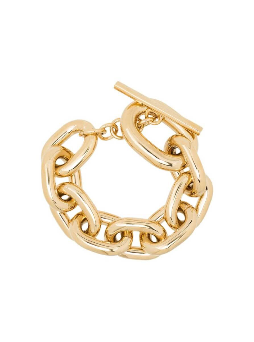 Paco Rabanne Womans Xl Link Gold-Colored Aluminum Chain Bracelet