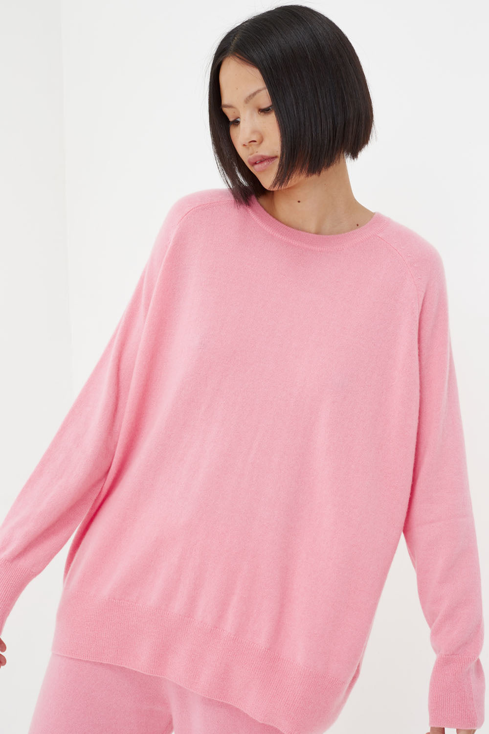 Pink-Lily Cashmere Slouchy Sweater