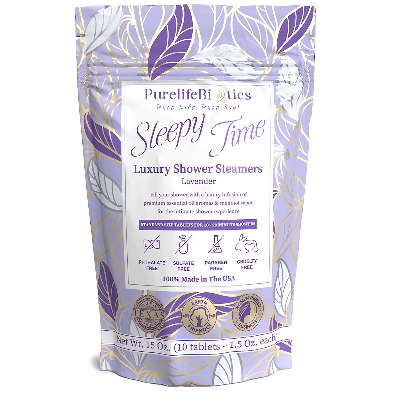 Pink / Purple Sleepy Time Shower Steamers - Pink & Purple One Size Purelifebiotics