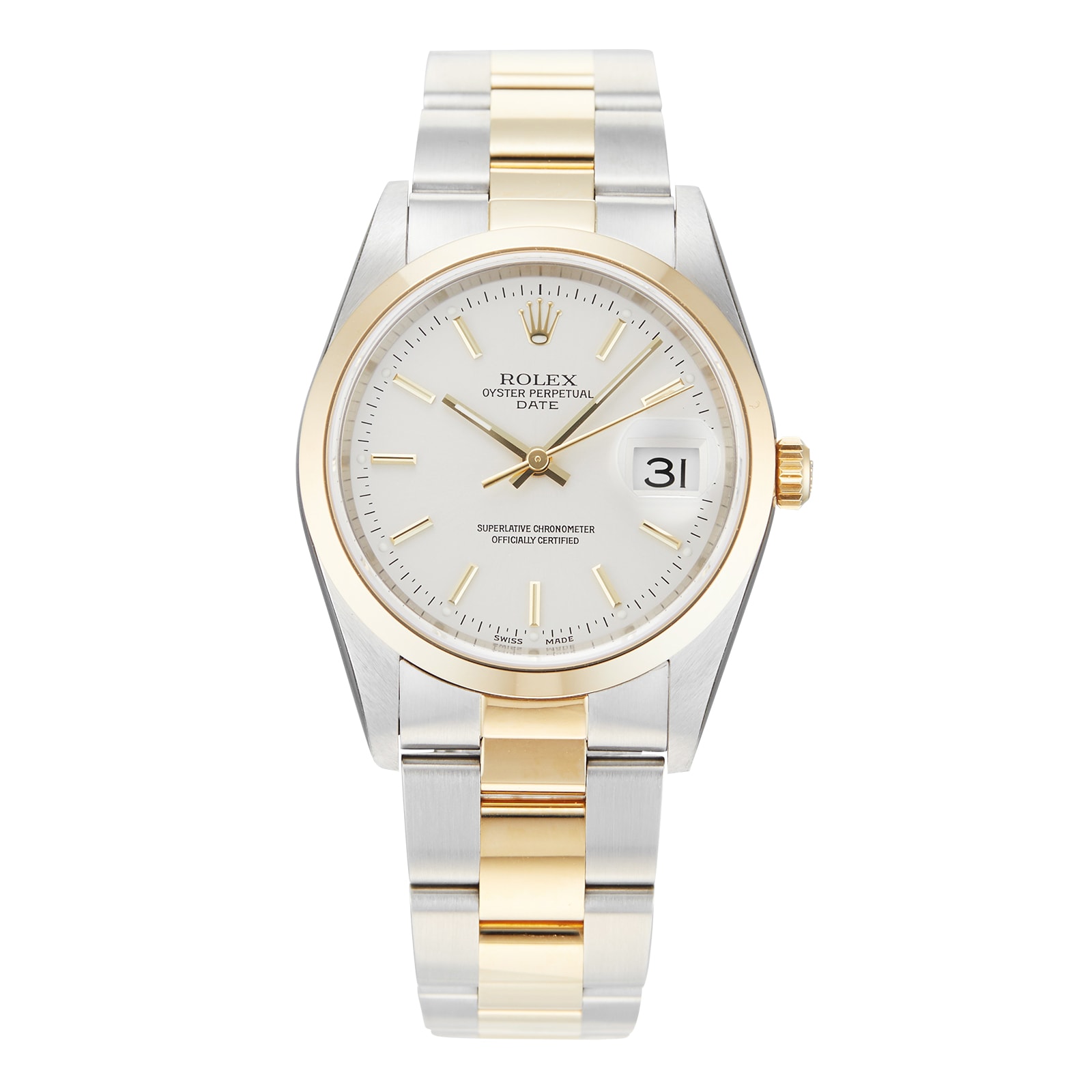 Pre-Owned Rolex Oyster Perpetual Date 34 Mens Watch 15203