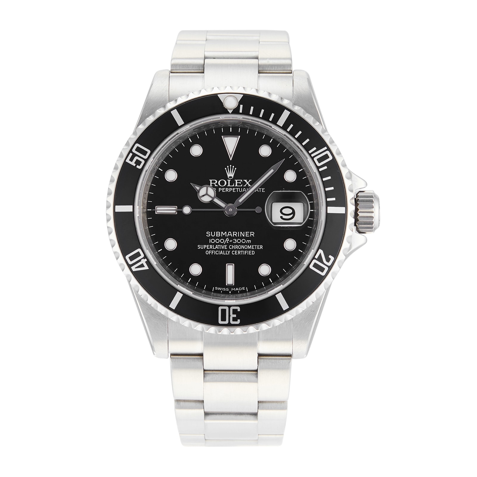 Pre-Owned Rolex Submariner Date 40 Mens Watch 16610LN