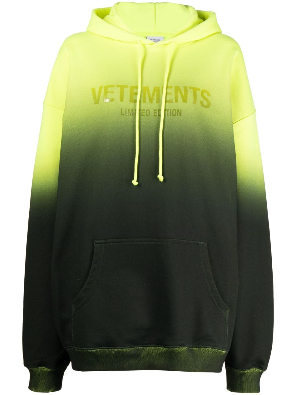 VETEMENTS gradient-effect oversized hoodie - Yellow