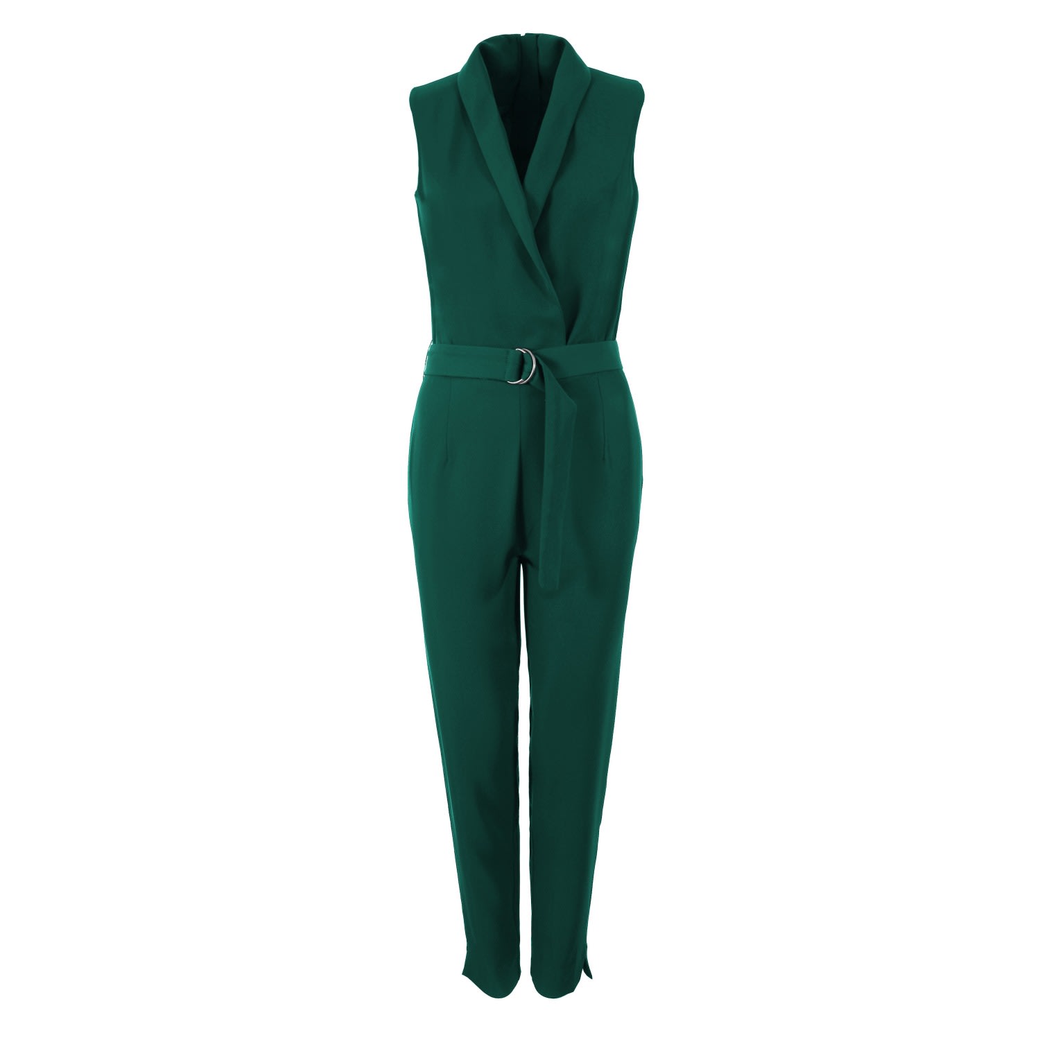 Women's Green Charlotte Emerald Sleeveless Jumpsuit Extra Small Vikiglow