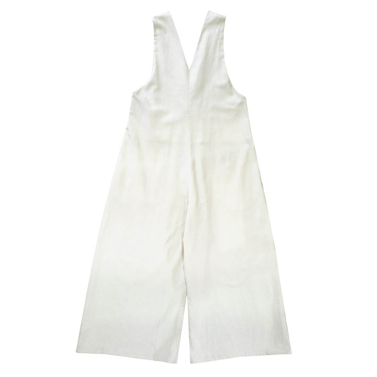 Women's Neutrals Truffle Jumpsuit In Cream Linen / Cotton & Tortoiseshell S/M Keegan