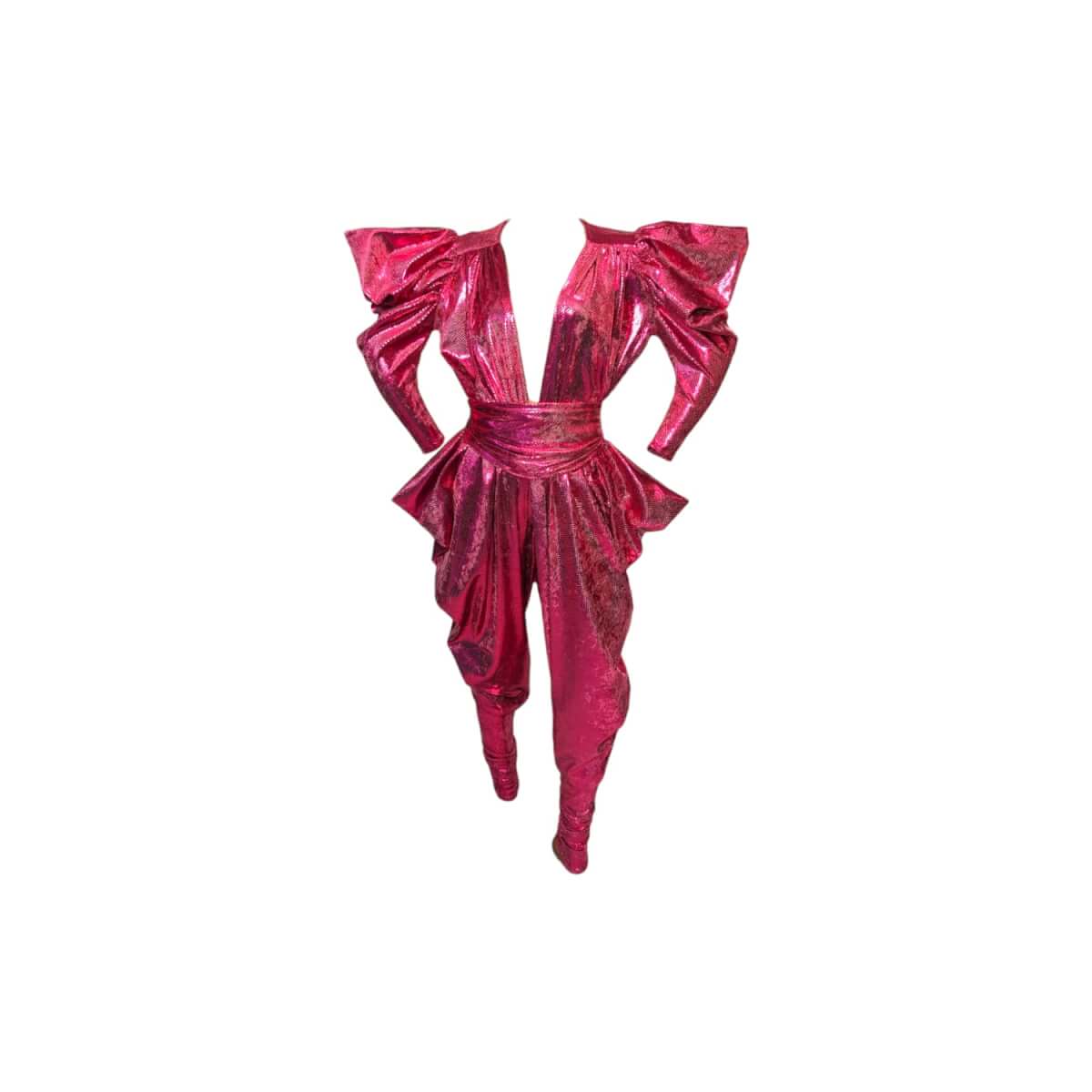 Women's Pink / Purple Gloria Hot Pink Snakeskin Jumpsuit Set One Size Julia Clancey