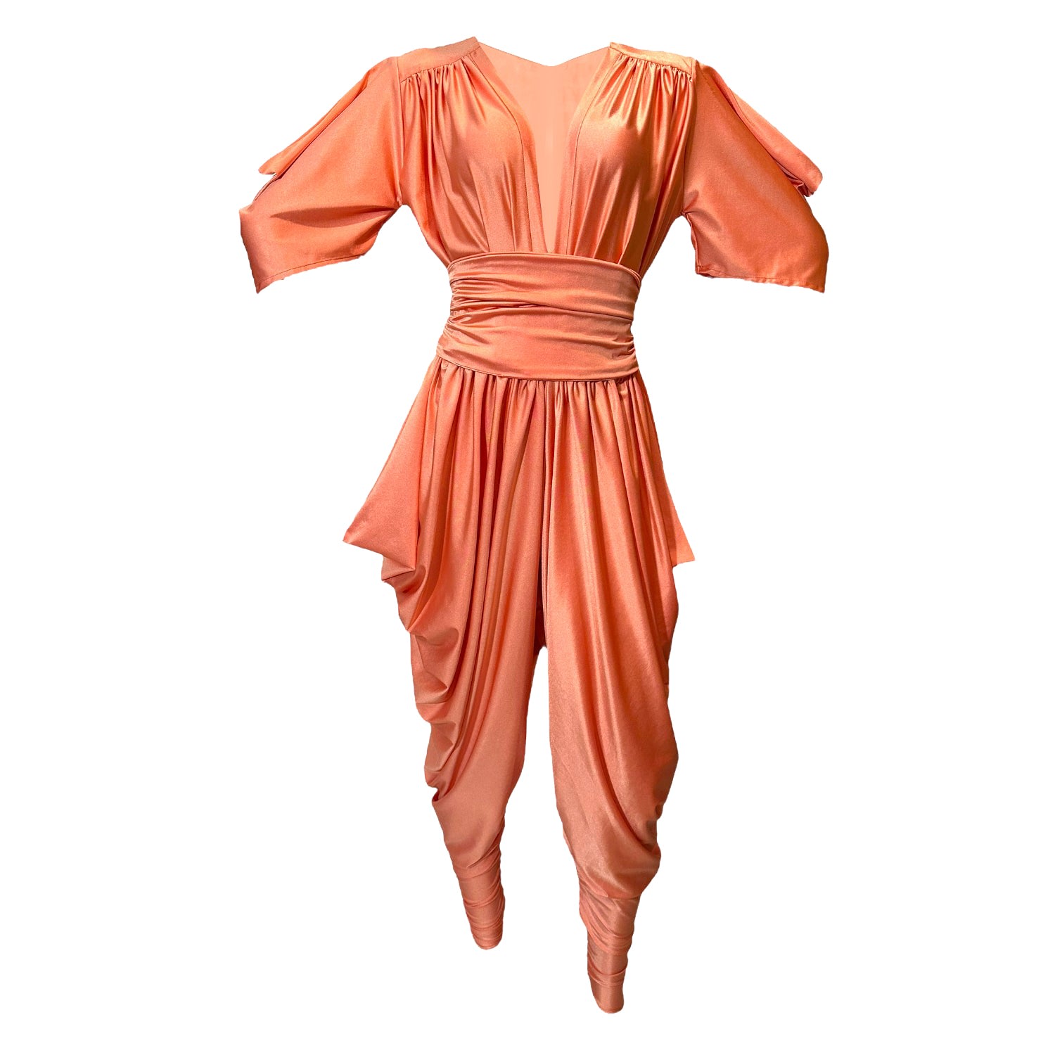 Women's Yellow / Orange Carmenita Peach Melba Jumpsuit Set One Size Julia Clancey