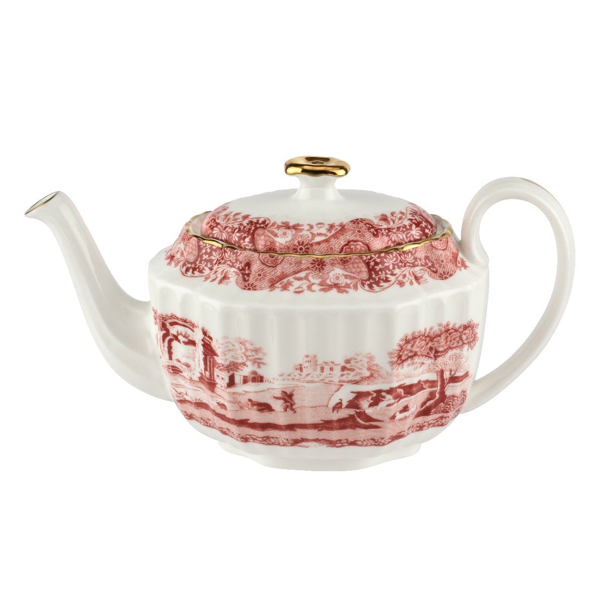 1770 Italian Teapot, Cranberry, Small, Spode