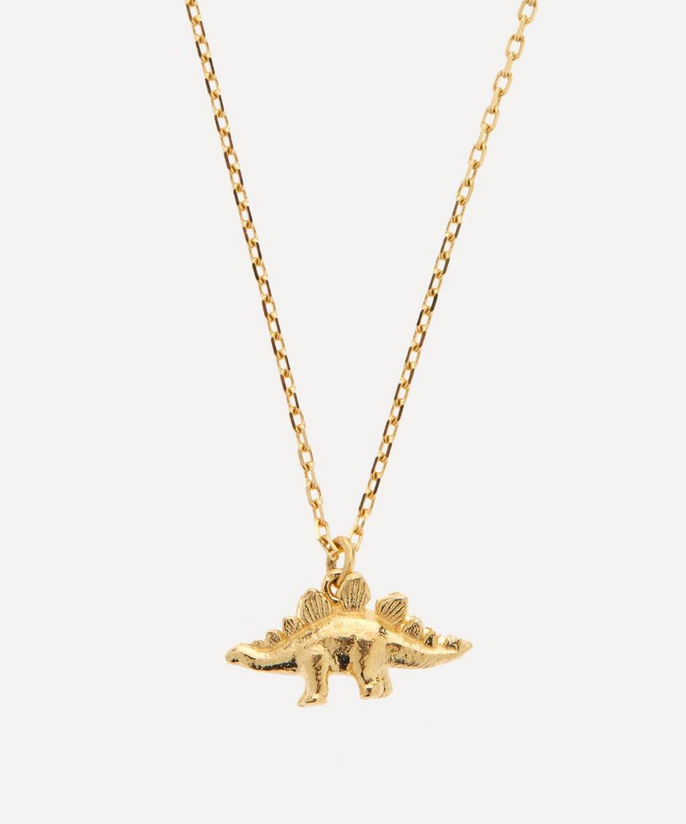 Alex Monroe 18ct Gold Teeny Tiny Stegosaurus Pendant Necklace