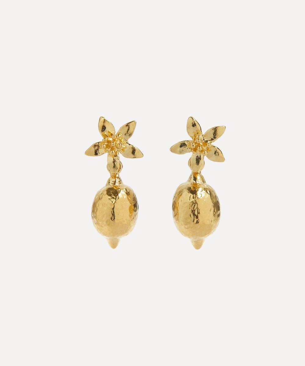 Alex Monroe 22ct Gold-plated Lemon Blossom With Lemon Drops Stud Earrings