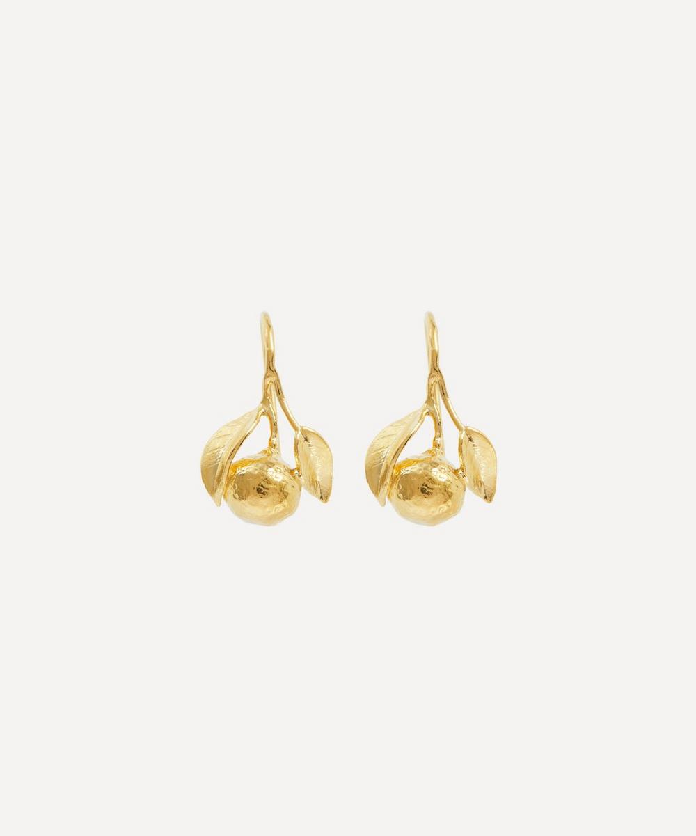 Alex Monroe 22ct Gold-plated Orange Hook Drop Earrings