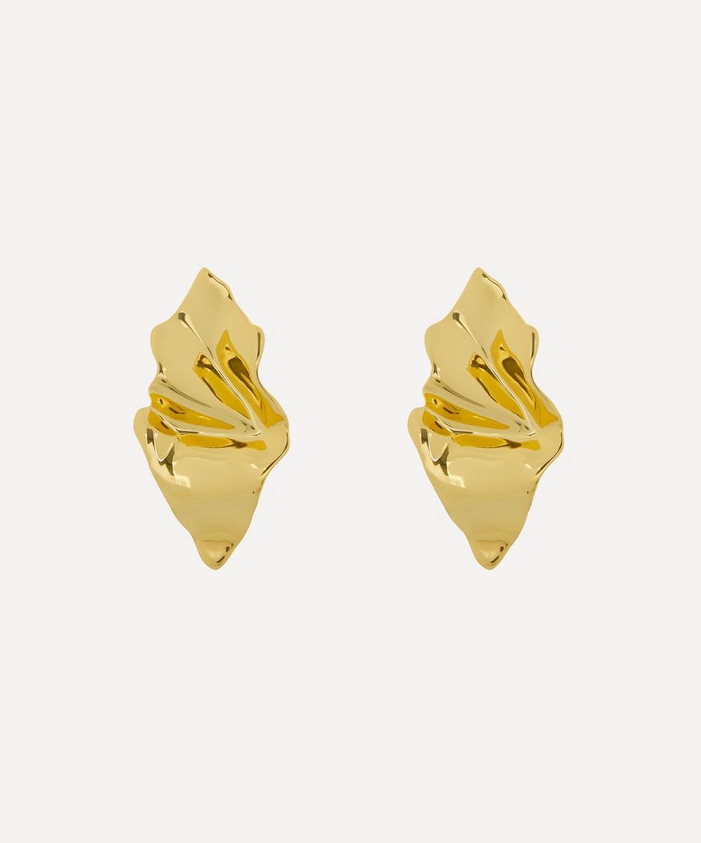 Alexis Bittar 14ct Gold-plated Crumpled Small Stud Earrings