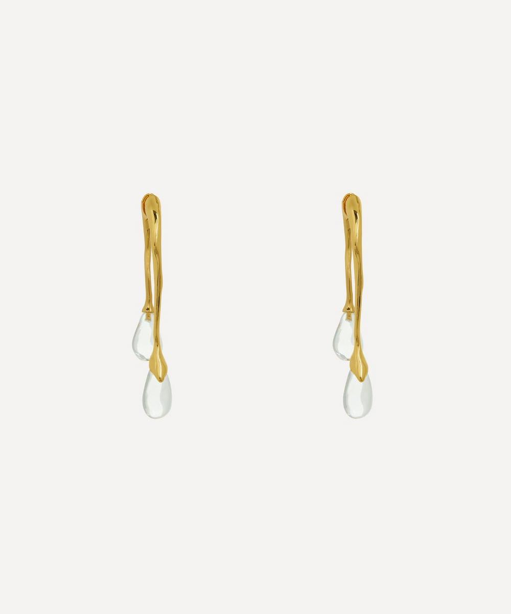 Alexis Bittar 14ct Gold-plated Lucite Front Back Double Drop Earrings