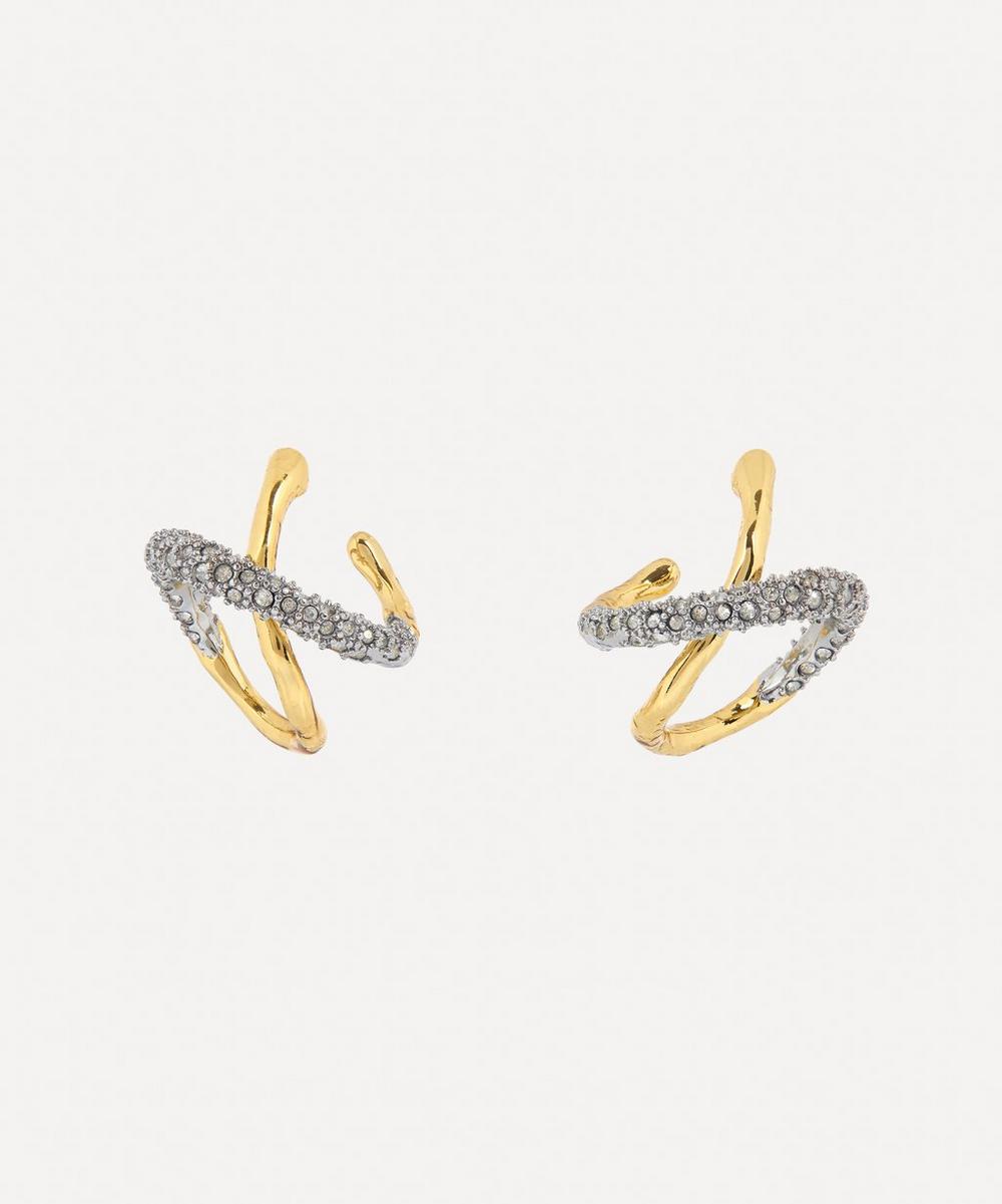 Alexis Bittar 14ct Gold-plated Solanales Twisted Orbit Hoop Earrings