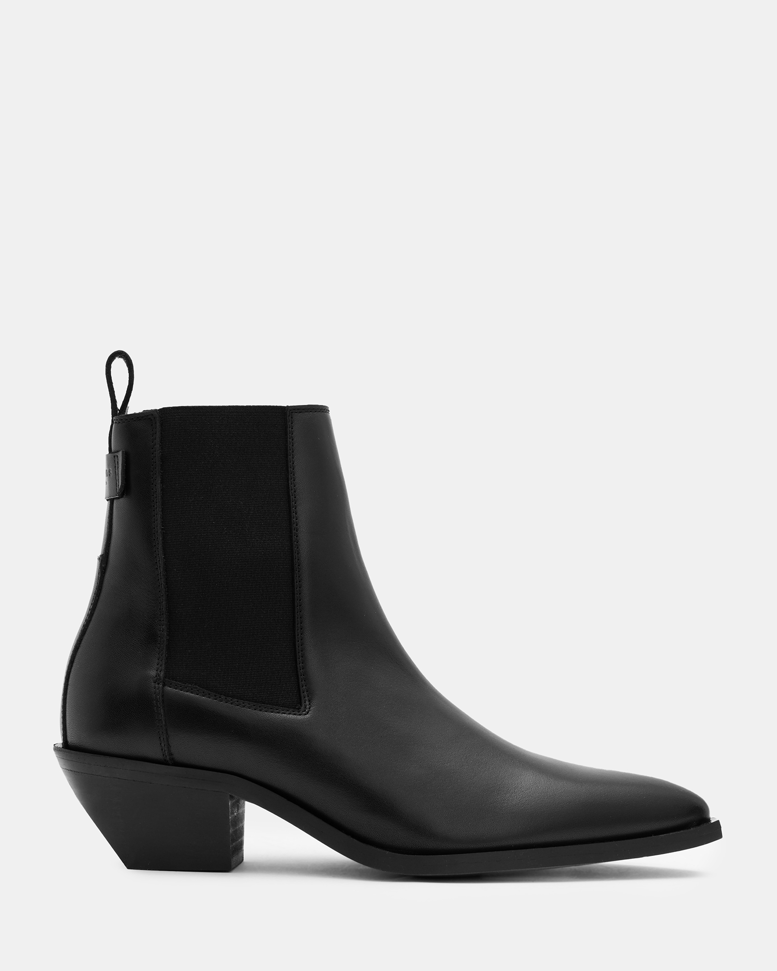 AllSaints Fox Pointed Toe Leather Chelsea Boots