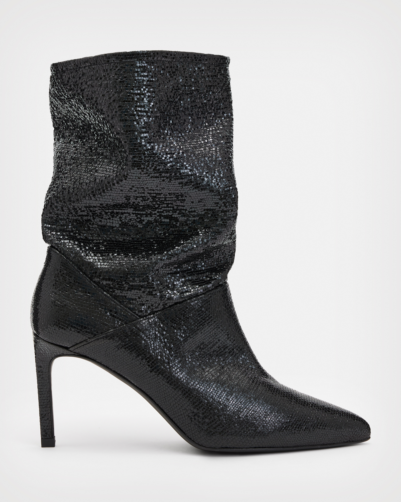 AllSaints Orlana Shimmer Leather Boots