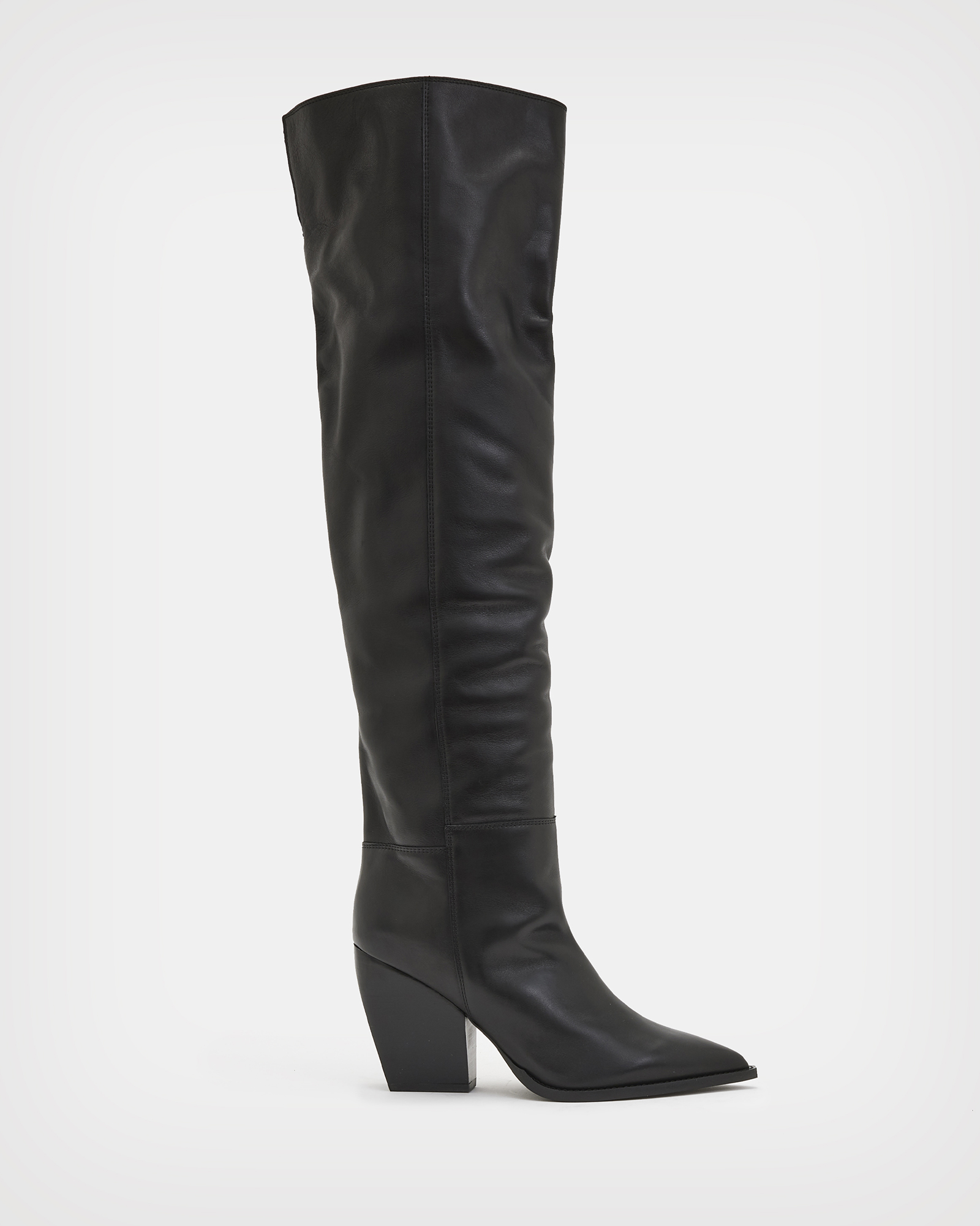 AllSaints Reina Knee High Leather Boots