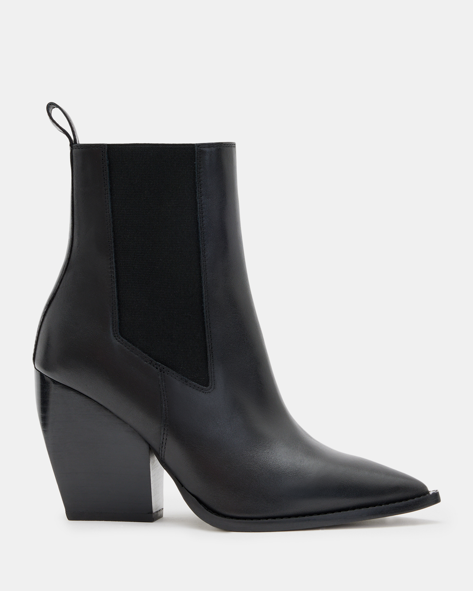 AllSaints Ria Leather Pointed Boots