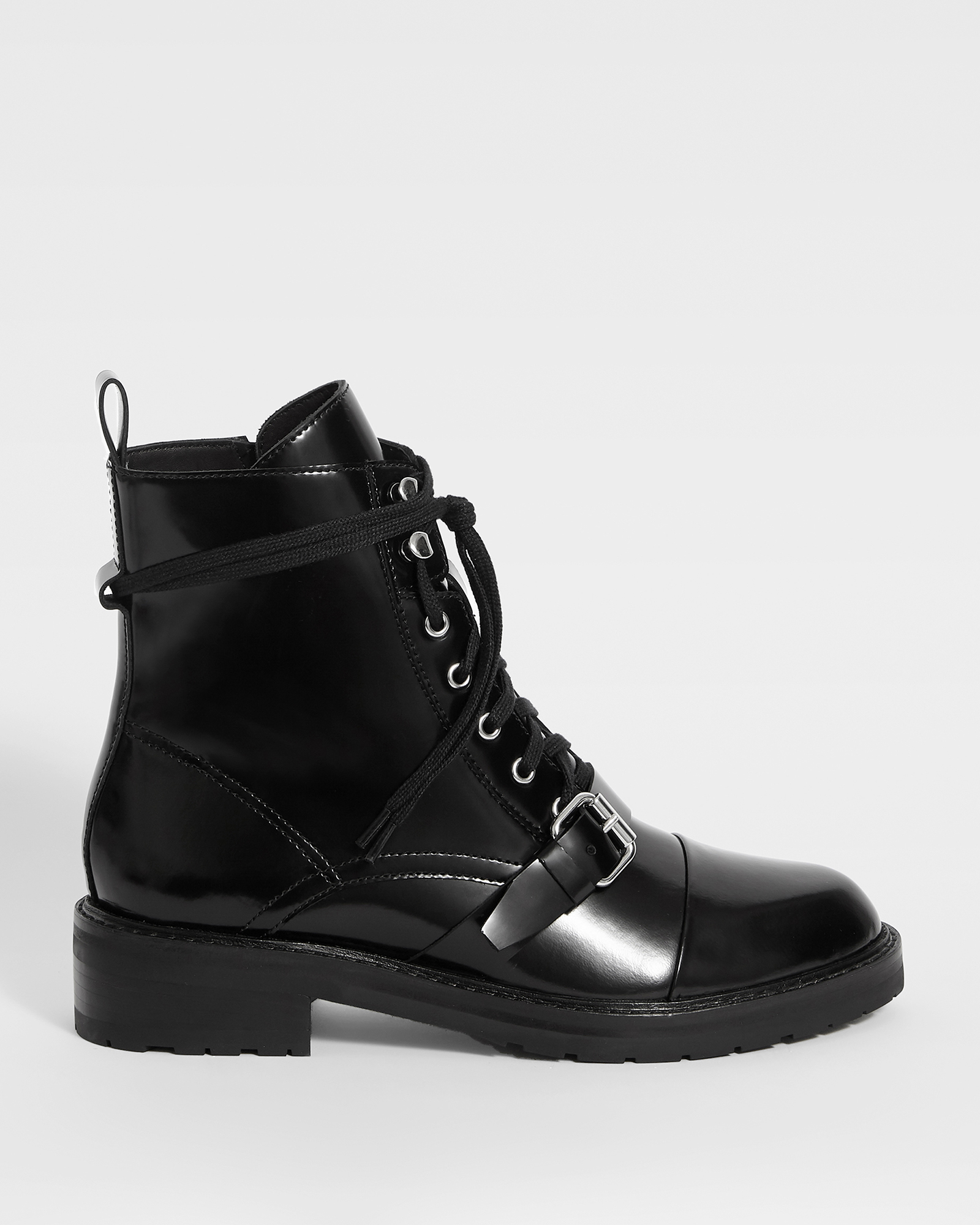 AllSaints Women's Donita Leather Ankle Boots, Black, Size: UK 3/US 5/EU 36