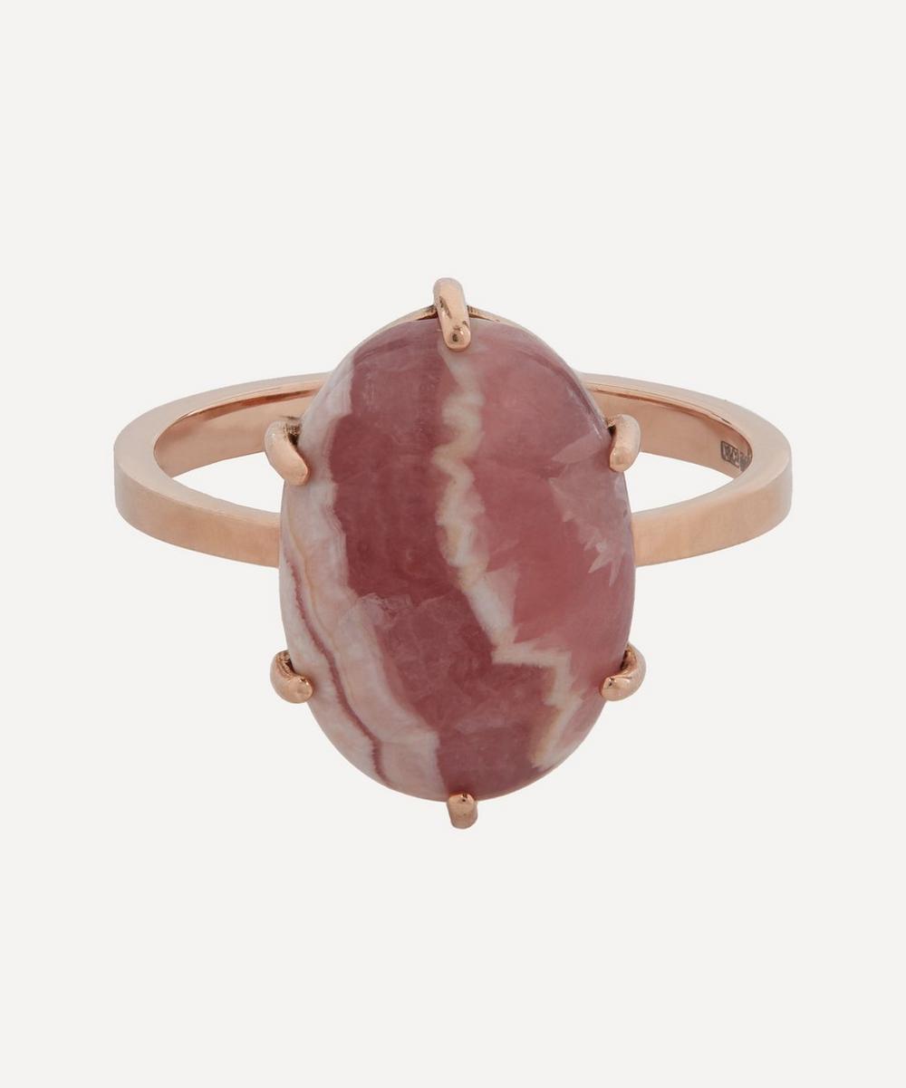 Andrea Fohrman 14ct Rose Gold One Of A Kind Pink Rhodonite Ring