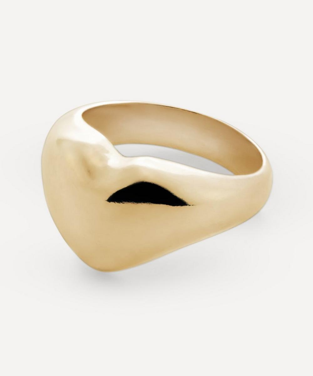 Annika Inez Gold Plated Vermeil Silver Heart Ring