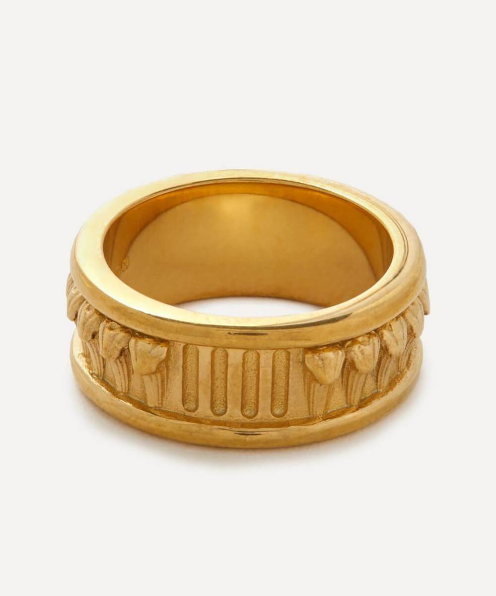 Aymer Maria 18ct Gold-plated Recycled Pilastro Ring Ii