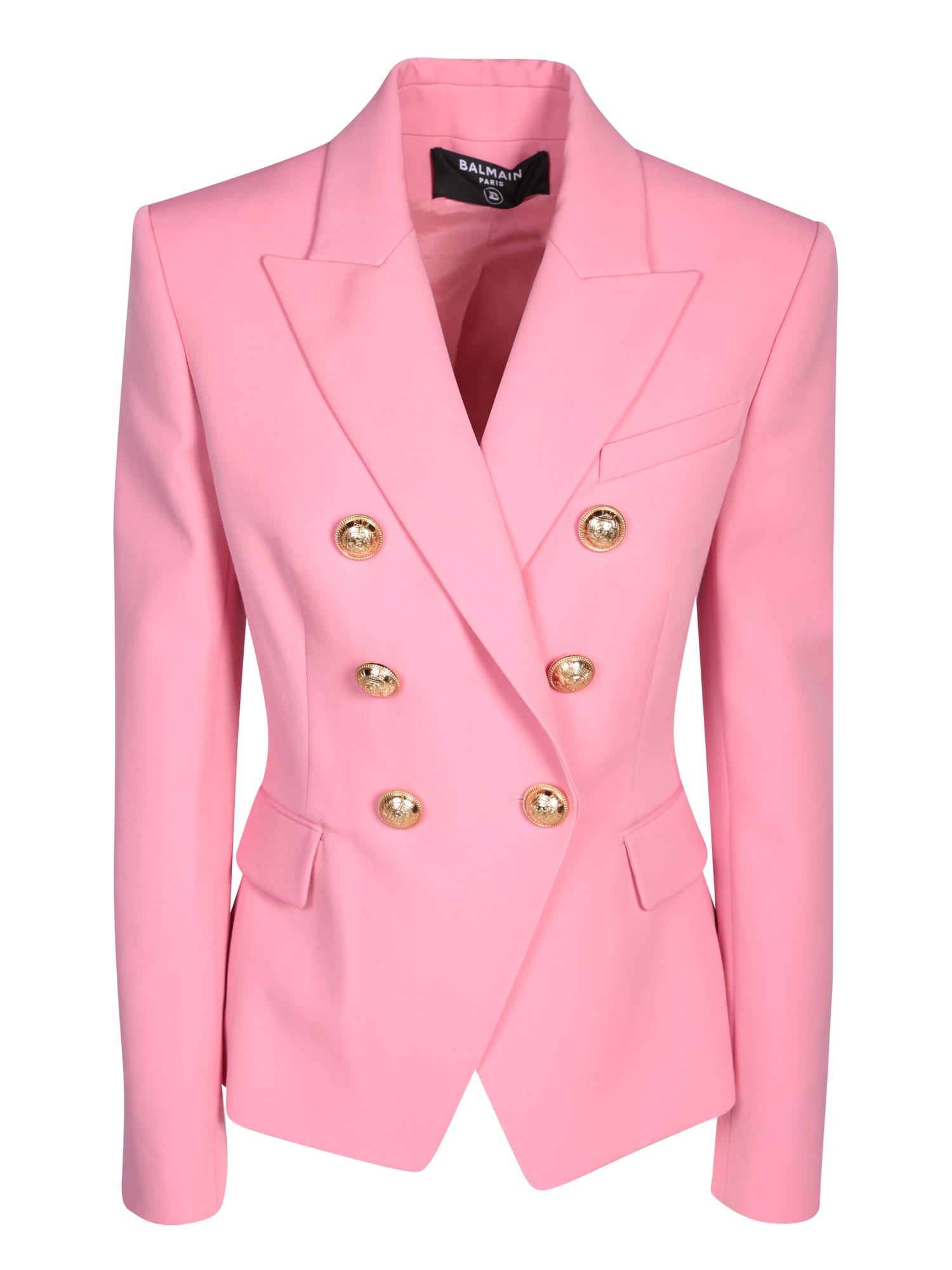 Balmain Pink Double Breasted Blazer