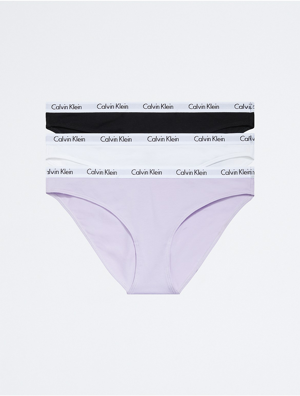 Calvin Klein Women's Carousel Logo Cotton 3-Pack Bikini - Multi - M
