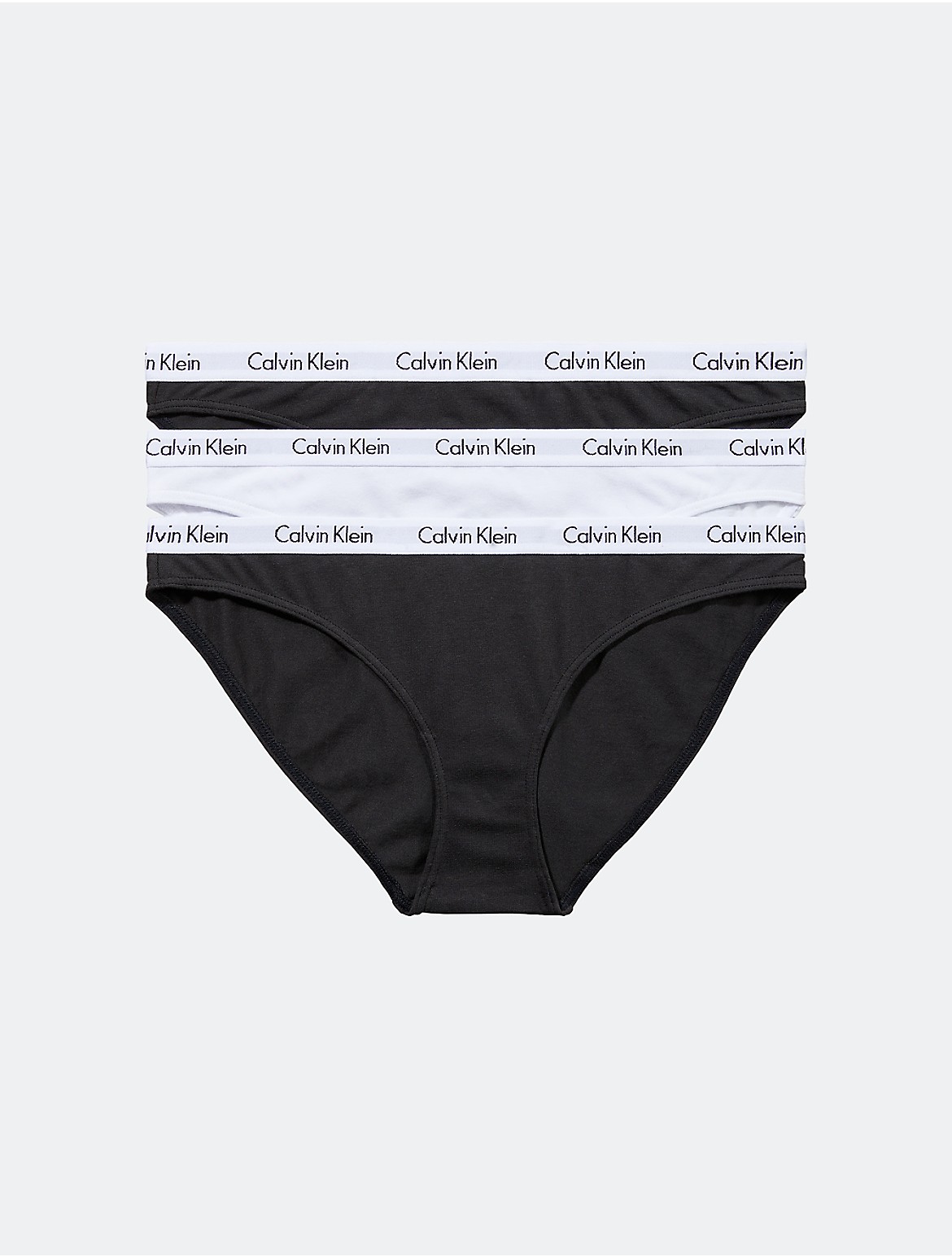 Calvin Klein Women's Carousel Logo Cotton 3-Pack Bikini - Multi - S