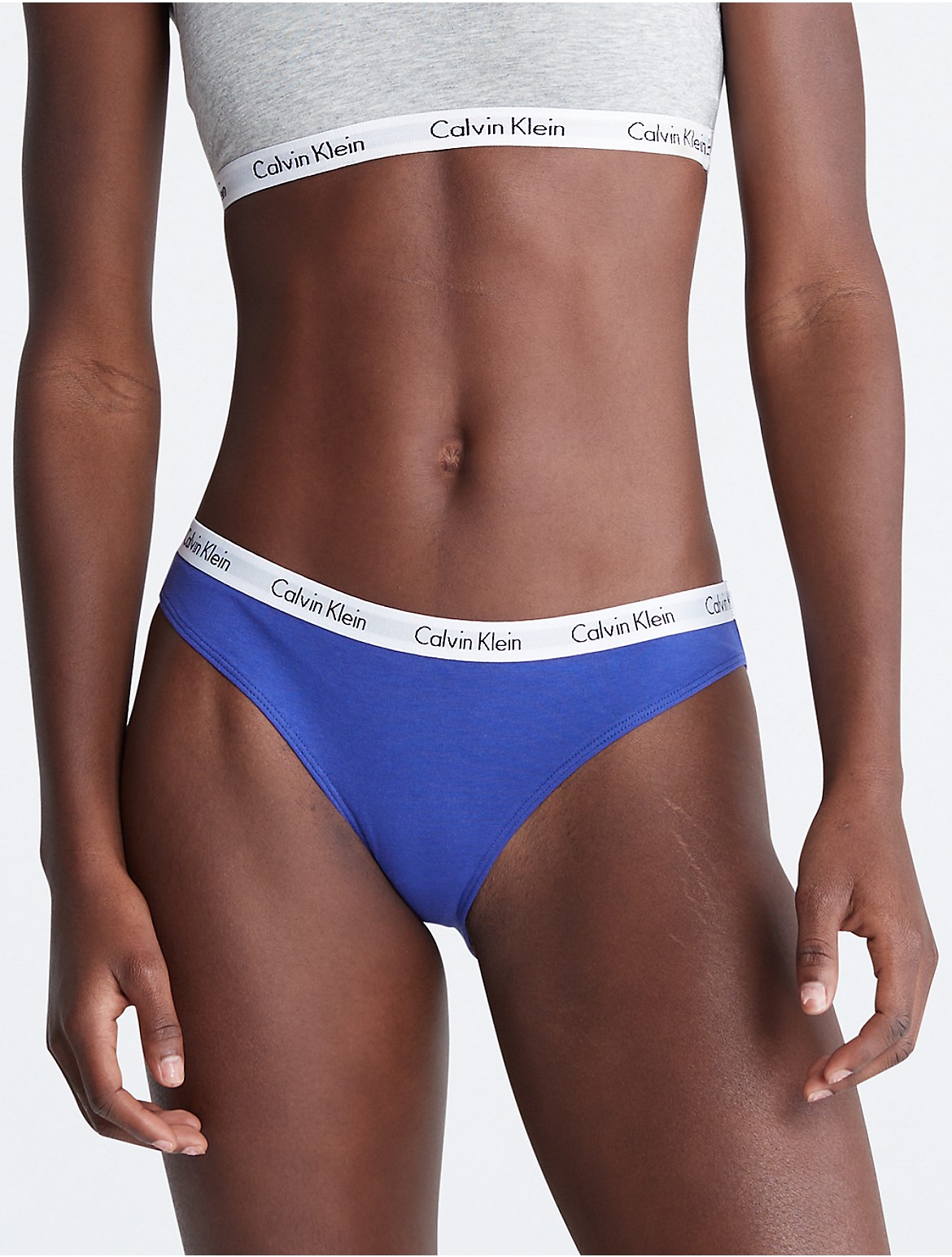 Calvin Klein Women's Carousel Logo Cotton Bikini - Blue - XS
