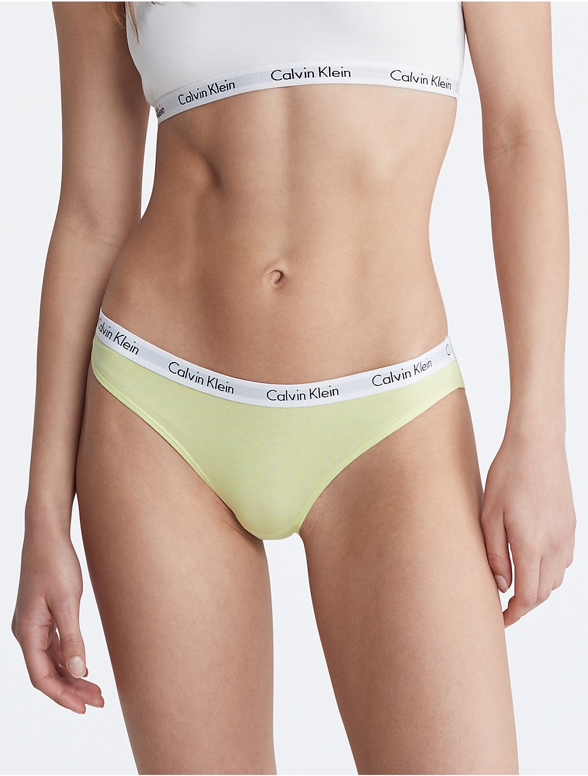 Calvin Klein Women's Carousel Logo Cotton Bikini - Green - XS