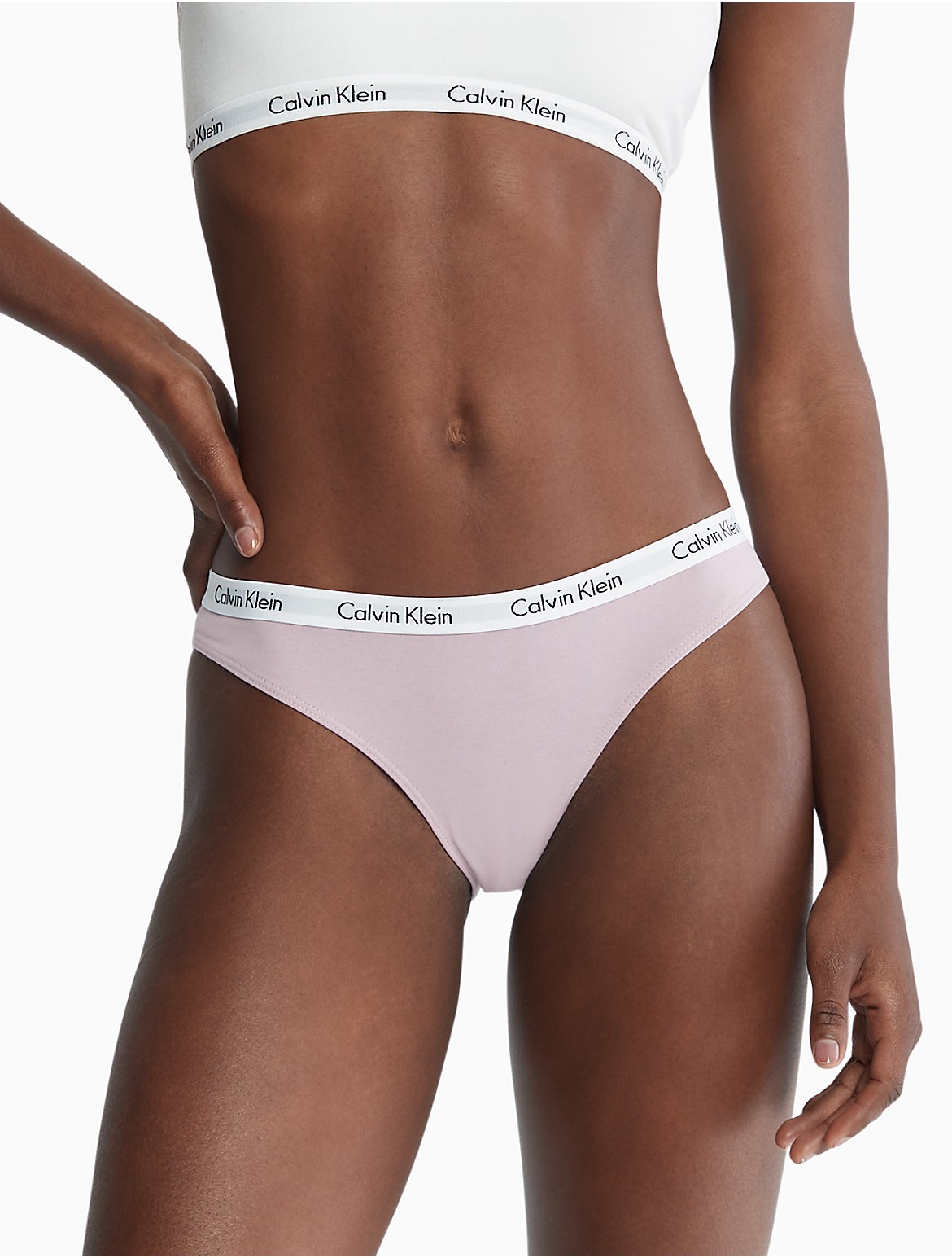 Calvin Klein Women's Carousel Logo Cotton Bikini - Purple - M