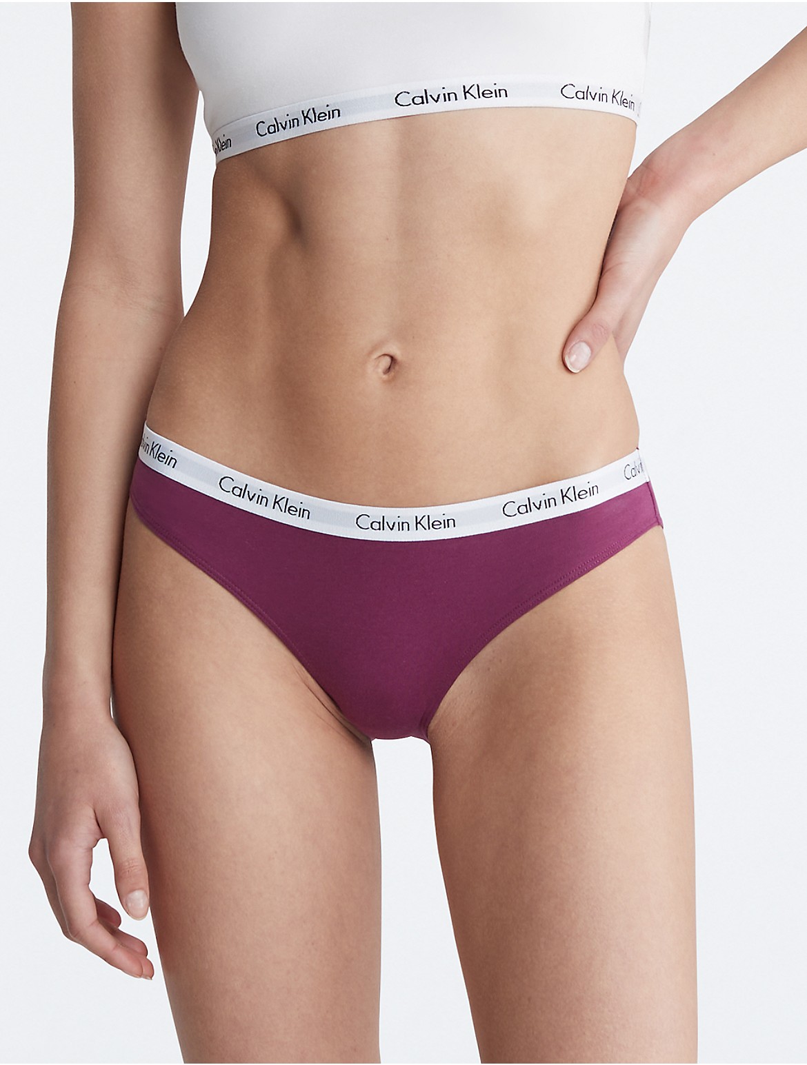 Calvin Klein Women's Carousel Logo Cotton Bikini - Red - XS