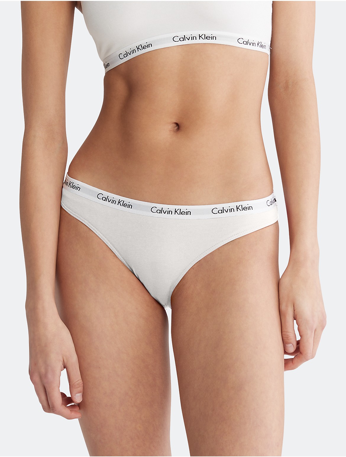 Calvin Klein Women's Carousel Logo Cotton Bikini - White - XS