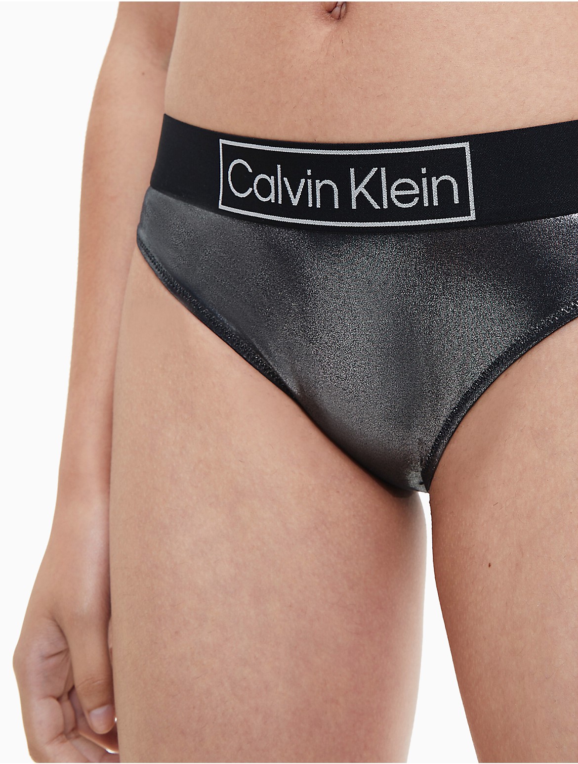 Calvin Klein Women's Core Festive Bikini Bottom - Metallic - XS