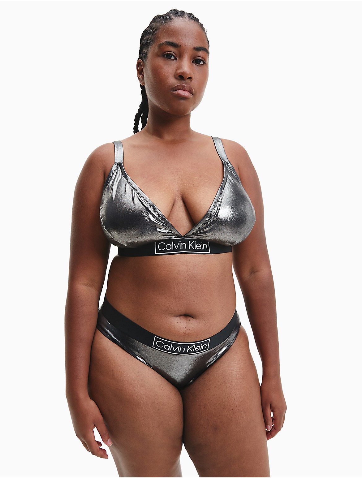 Calvin Klein Women's Core Festive Plus Bikini Bottom - Black - 1X
