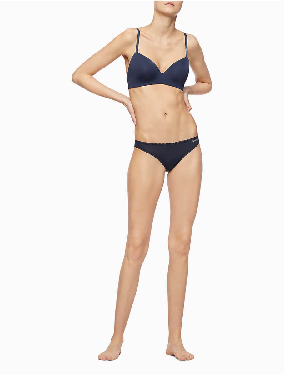 Calvin Klein Women's Flirty Micro Bikini Bottom - Blue - XS