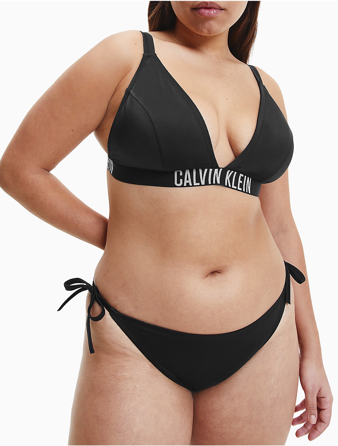 Calvin Klein Women's Intense Power Plus Size Bikini Bottom - Black - 1X