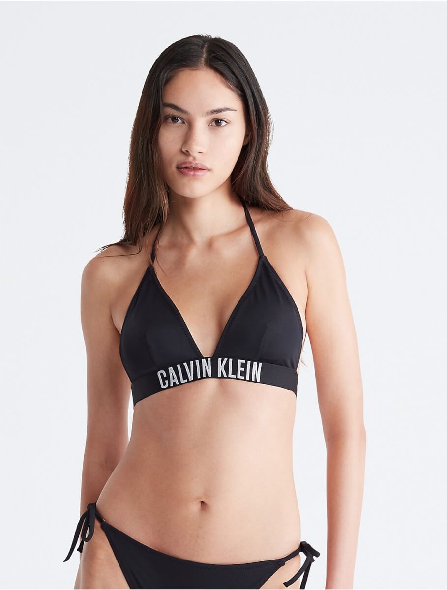 Calvin Klein Women's Intense Power Triangle Bikini Top - Black - XS