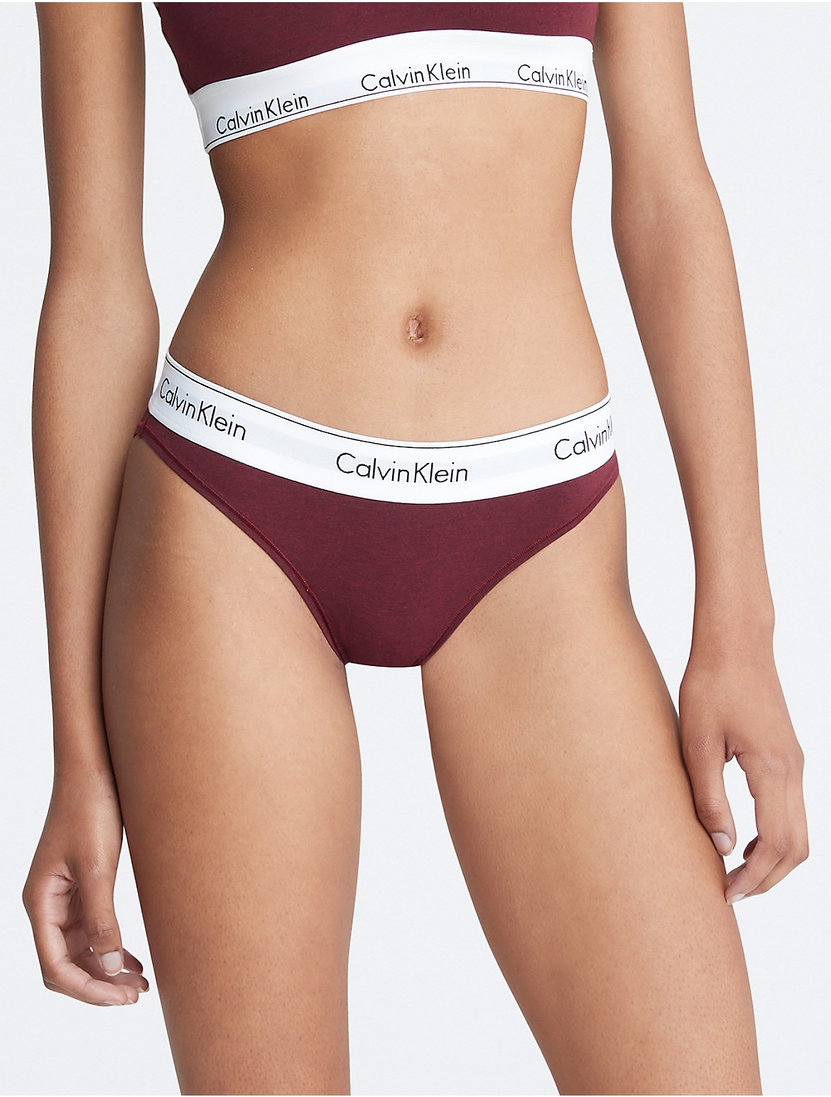 Calvin Klein Women's Modern Cotton Bikini - Red - XS