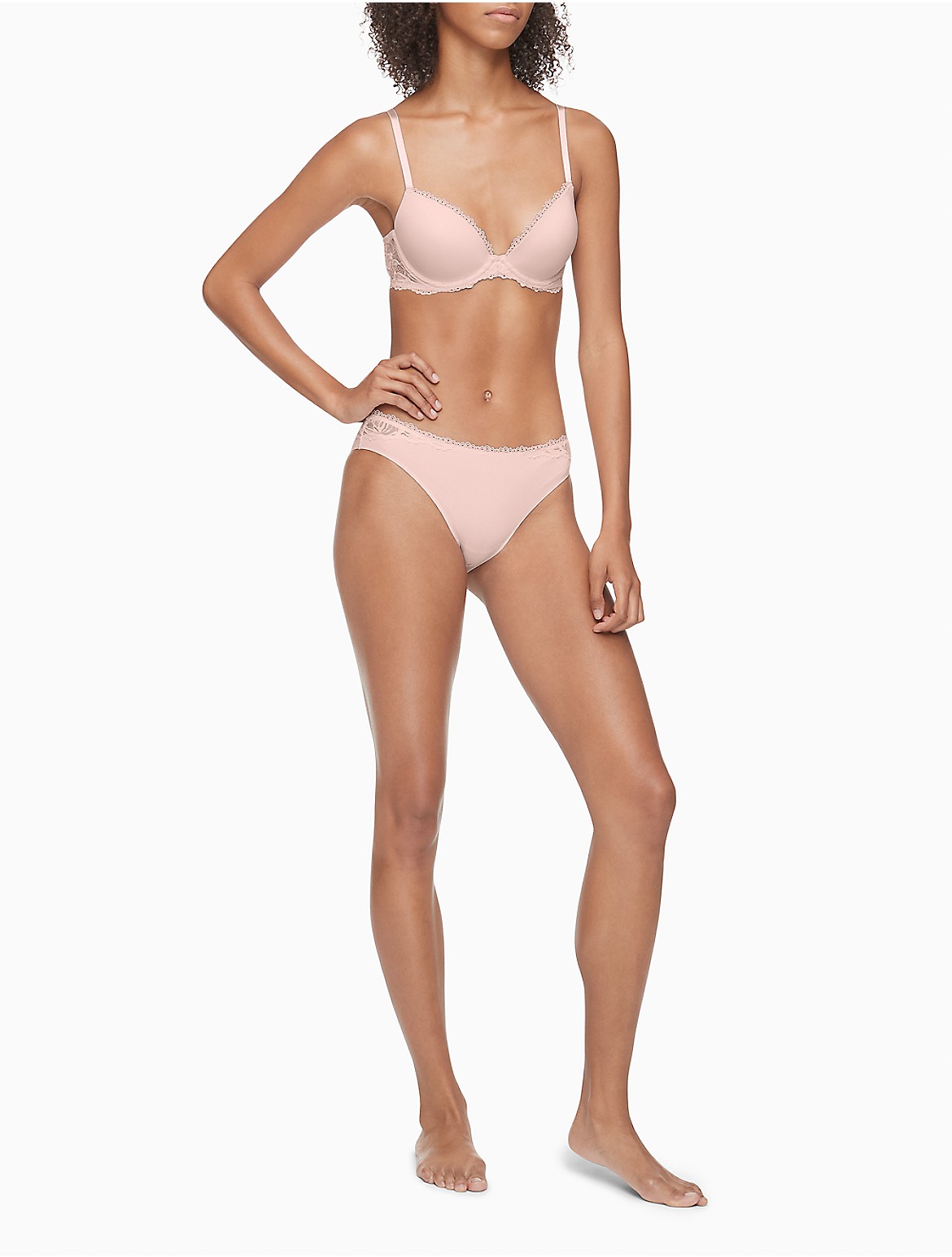 Calvin Klein Women's Seductive Comfort Lotus Floral Bikini - Pink - XS
